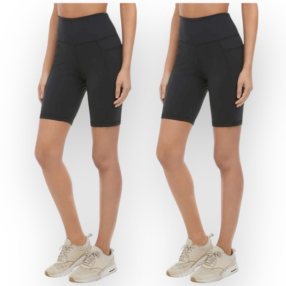 NWT Danskin Women’s 2-Pack Curved Contour Bike Shorts – Black Salt – Size XS W89 - Picture 1 of 5